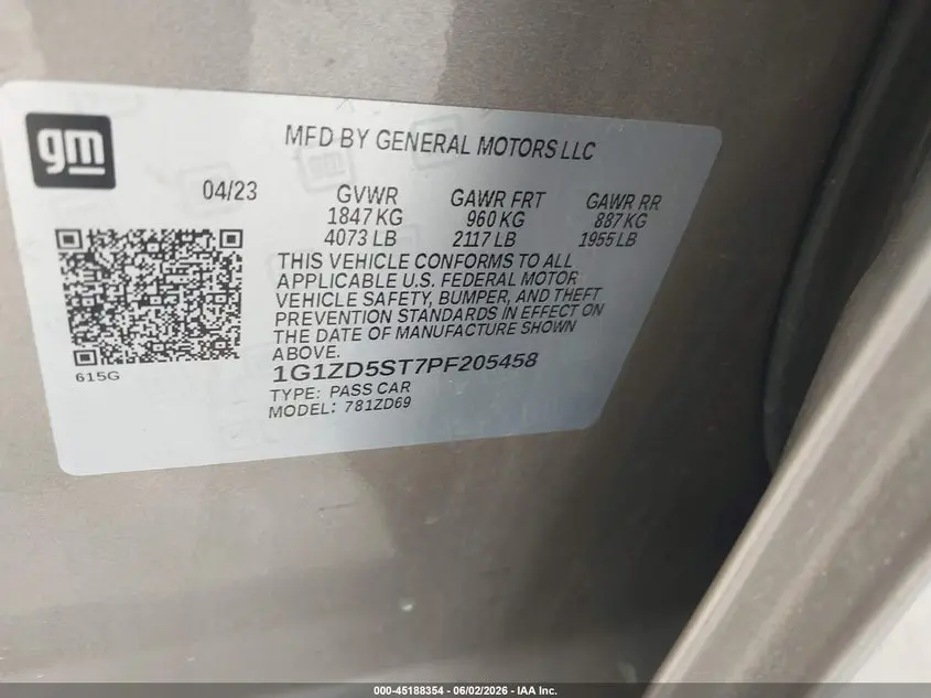 2023 CHEVROLET MALIBU FWD 1LT