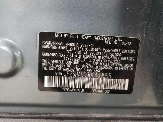 2013 SUBARU FORESTER 2.5X PREMIUM