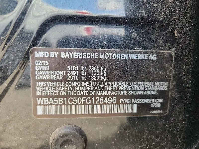 2015 BMW 535 I  