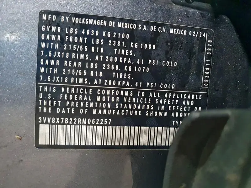 2024 VOLKSWAGEN TAOS S  