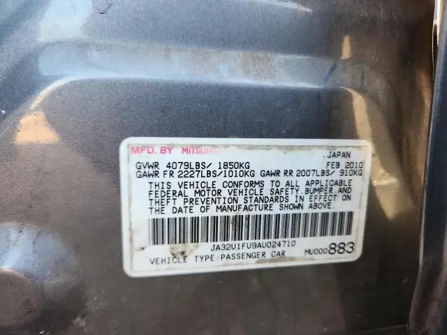2010 MITSUBISHI LANCER DE  