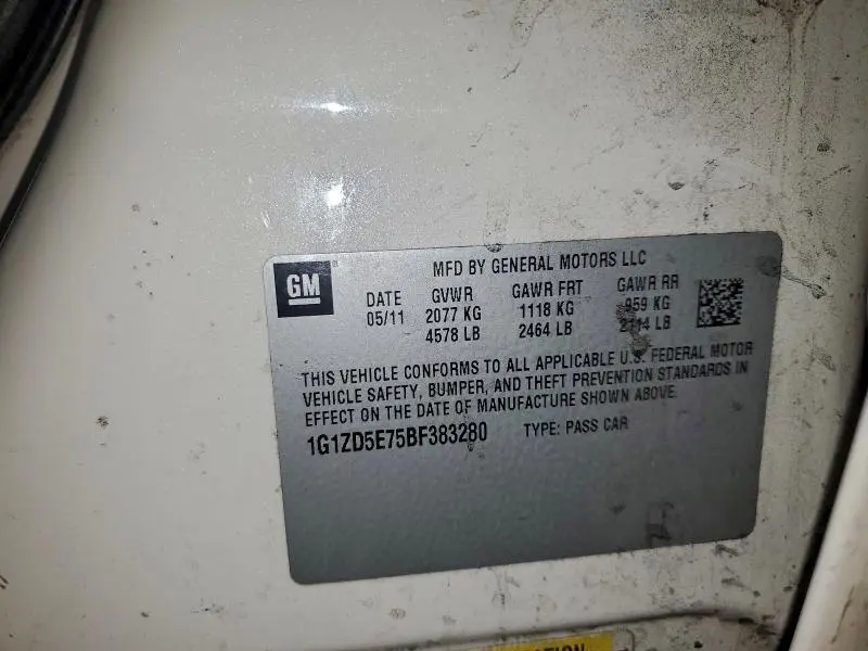 2011 CHEVROLET MALIBU 2LT  