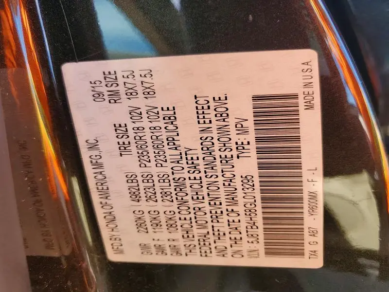 2016 ACURA RDX TECHNOLOGY  