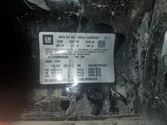 2021 CHEVROLET TRAX 1LT  