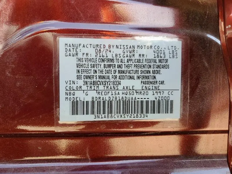 2025 NISSAN SENTRA SV  