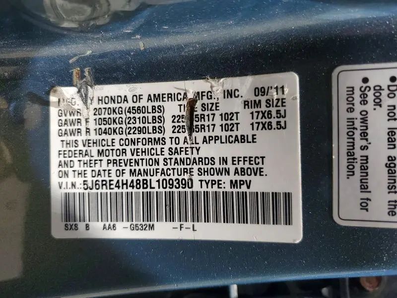 2011 HONDA CR-V SE  