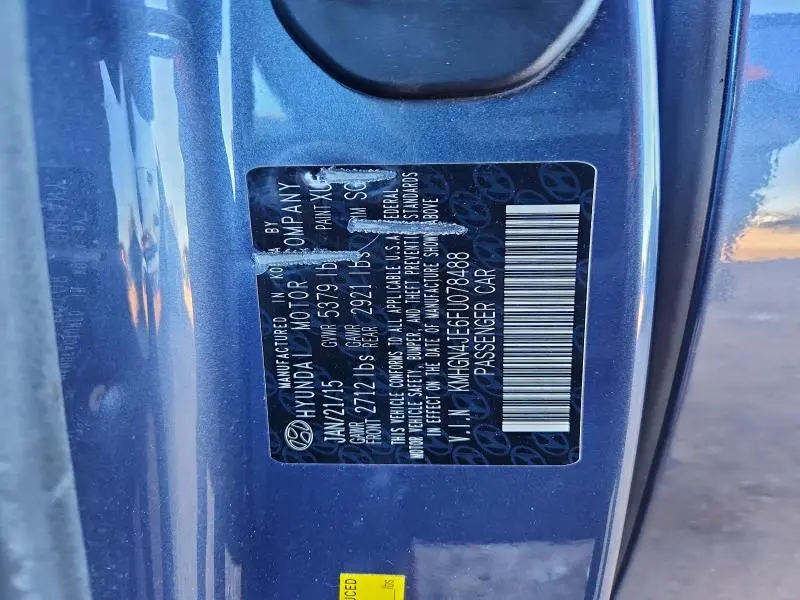 2015 HYUNDAI GENESIS 3.8L  