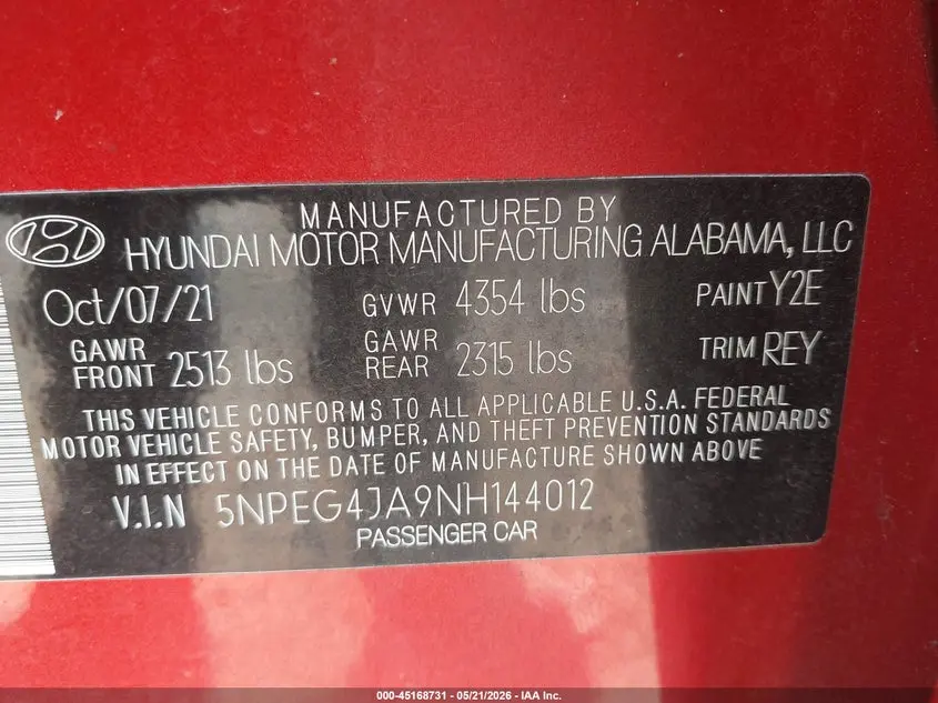 2022 HYUNDAI SONATA SE