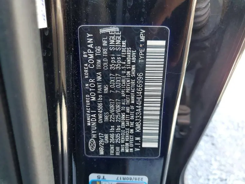 2017 HYUNDAI TUCSON SE  