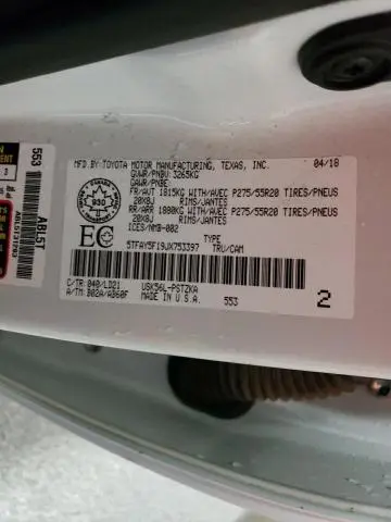 2018 TOYOTA TUNDRA CREWMAX 1794  