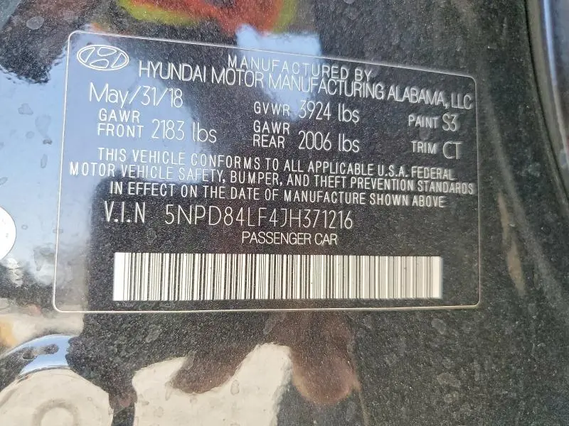 2018 HYUNDAI ELANTRA SEL  