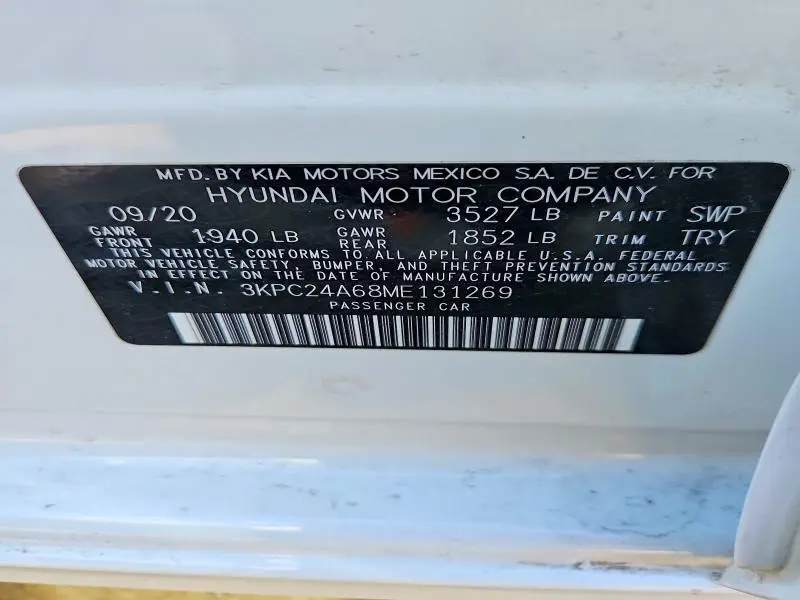2021 HYUNDAI ACCENT SE  
