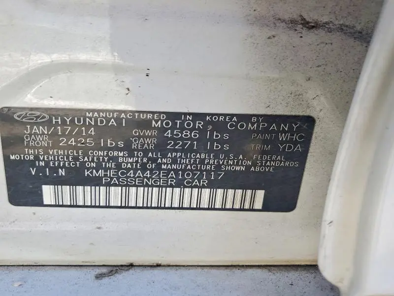 2014 HYUNDAI SONATA HYBRID  