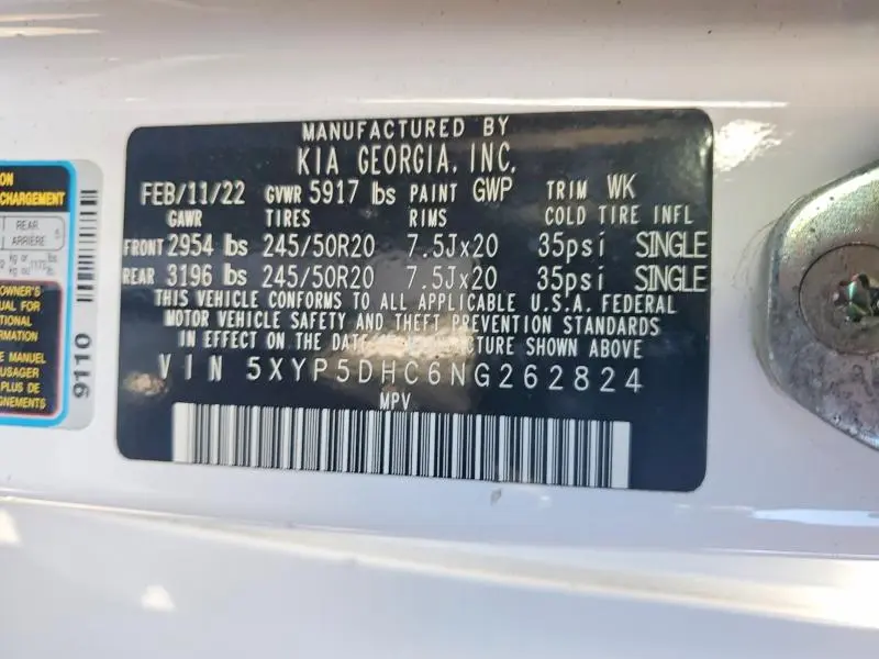 2022 KIA TELLURIDE SX  
