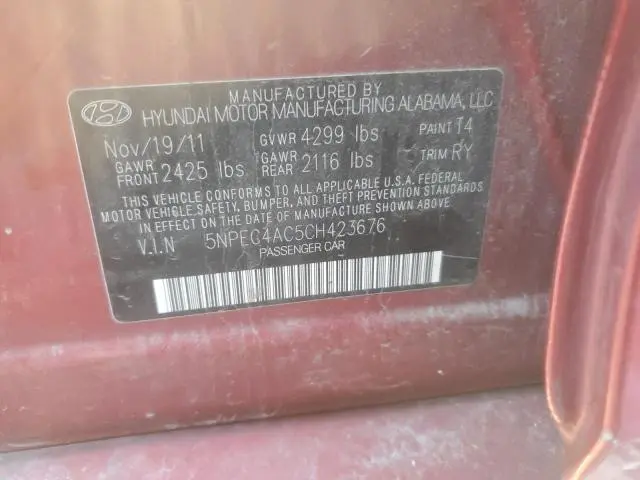 2012 HYUNDAI SONATA SE  