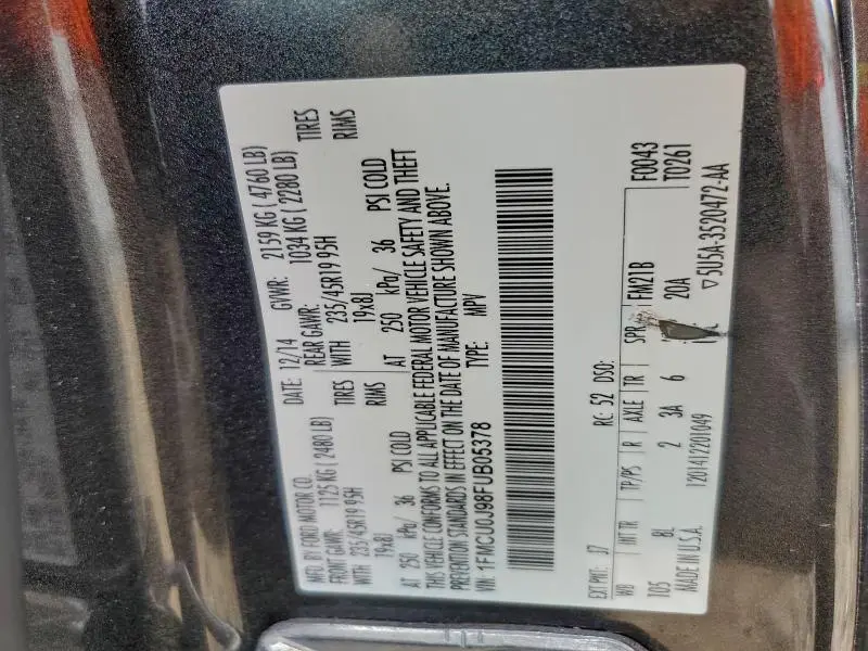 2015 FORD ESCAPE TITANIUM  