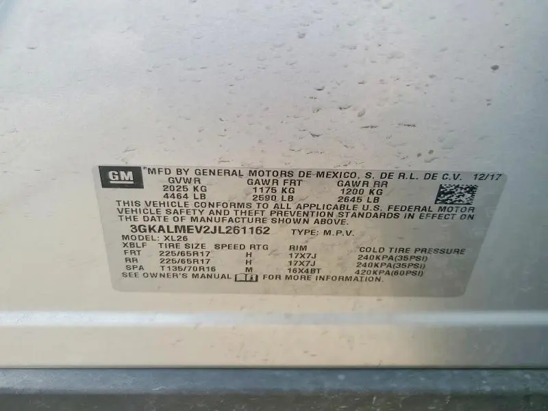 2018 GMC TERRAIN SLE  