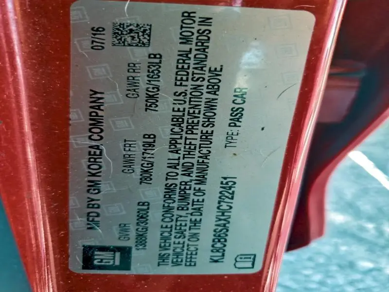 2017 CHEVROLET SPARK LS  