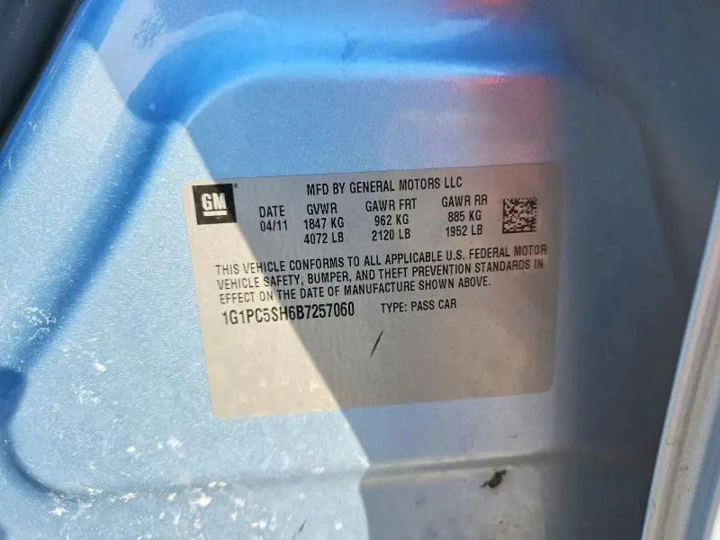 2011 CHEVROLET CRUZE LS  