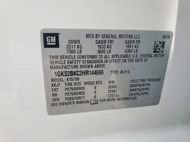 2017 GMC YUKON SLT  
