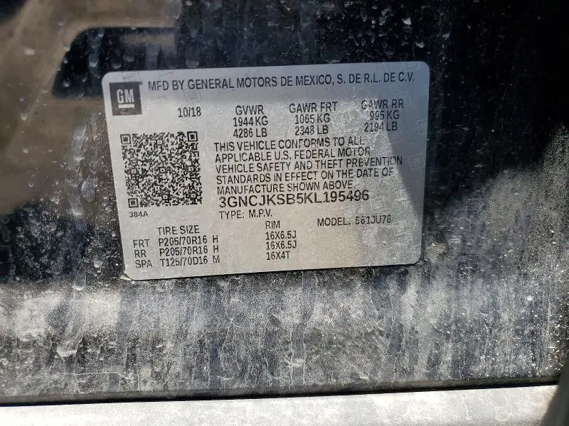 2019 CHEVROLET TRAX LS  