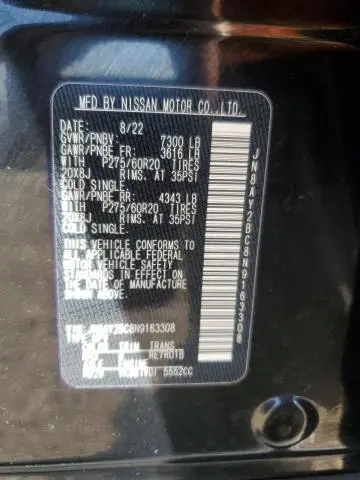 2022 NISSAN ARMADA SL  