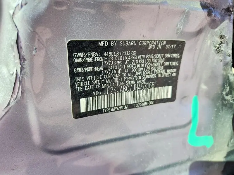 2018 SUBARU FORESTER 2.5I  