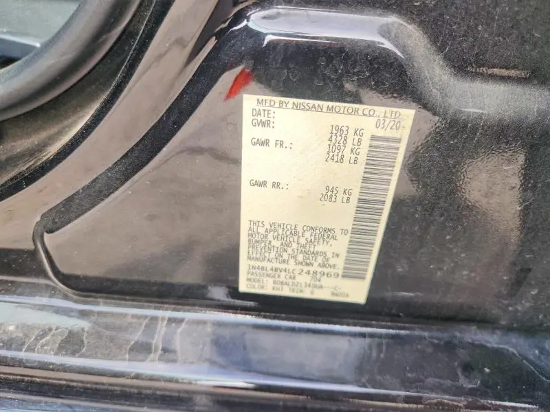 2020 NISSAN ALTIMA S  