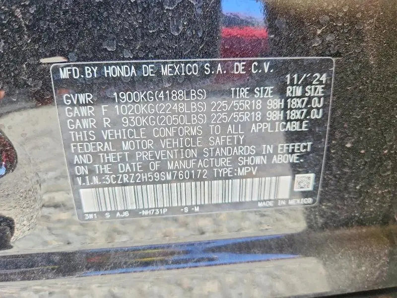2025 HONDA HR-V SPORT  