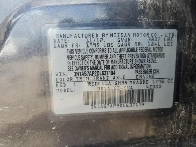 2013 NISSAN SENTRA S  