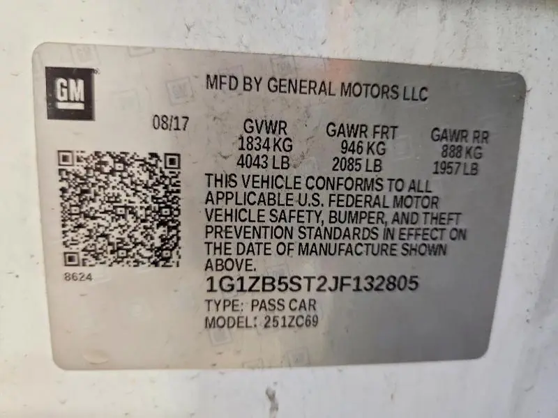2018 CHEVROLET MALIBU LS  
