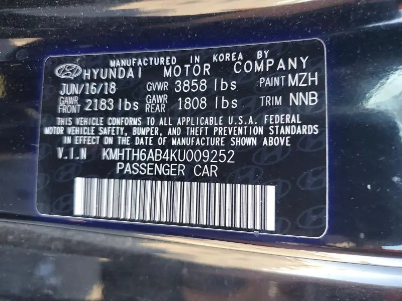 2019 HYUNDAI VELOSTER TURBO 1.6T  
