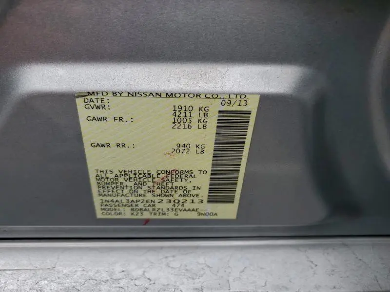 2014 NISSAN ALTIMA 2.5  