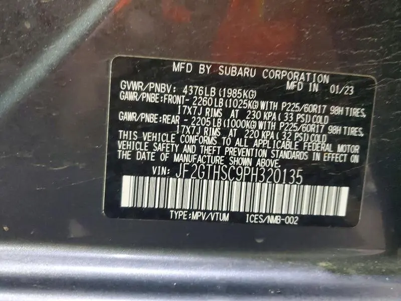 2023 SUBARU CROSSTREK SPORT  