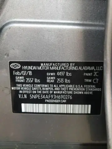 2018 HYUNDAI SONATA SPORT  