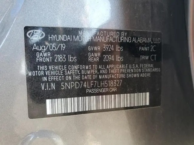 2020 HYUNDAI ELANTRA SE  