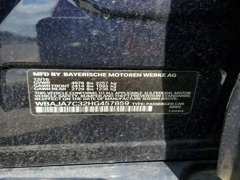 2017 BMW 530 XI  