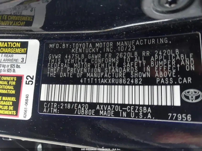 2024 TOYOTA CAMRY SE