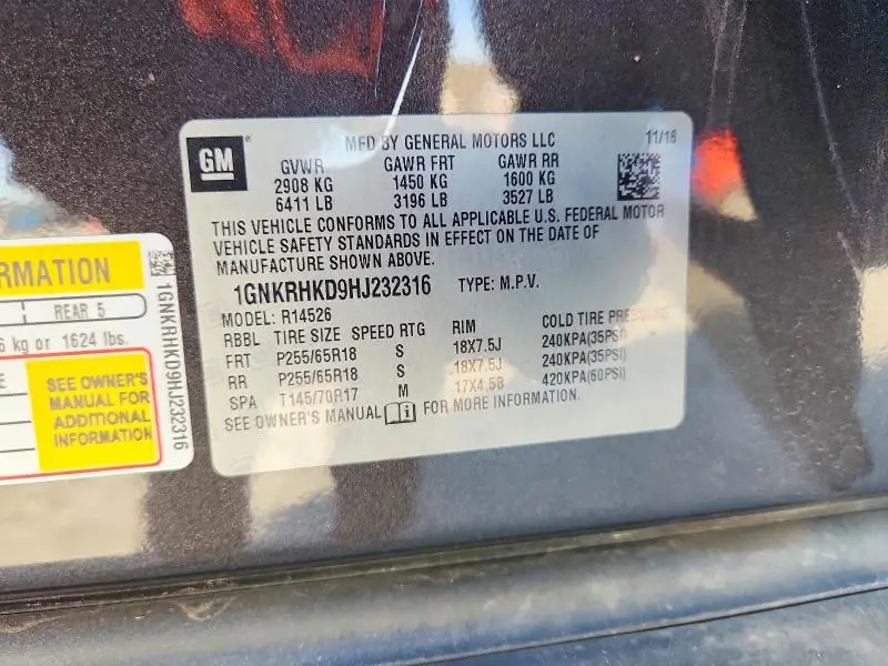 2017 CHEVROLET TRAVERSE LT  