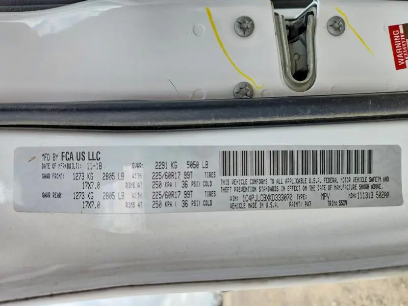 2019 JEEP CHEROKEE LATITUDE  