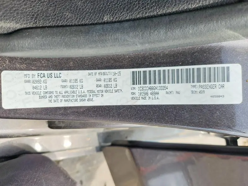 2016 CHRYSLER 200 LIMITED  