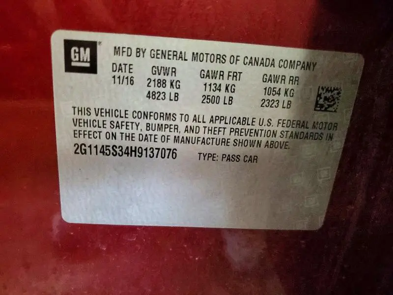 2017 CHEVROLET IMPALA PREMIER  