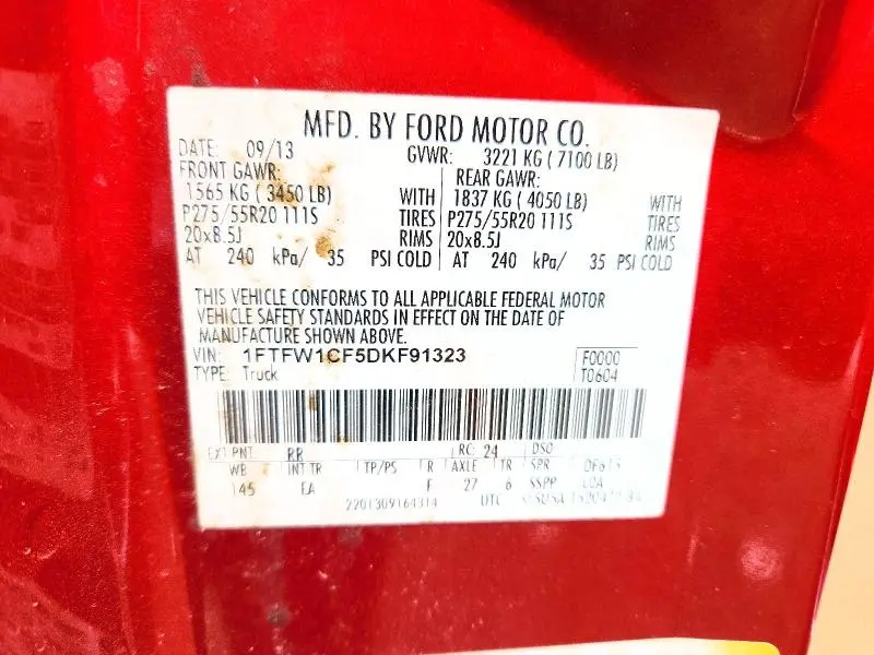 2013 FORD F150 SUPERCREW  