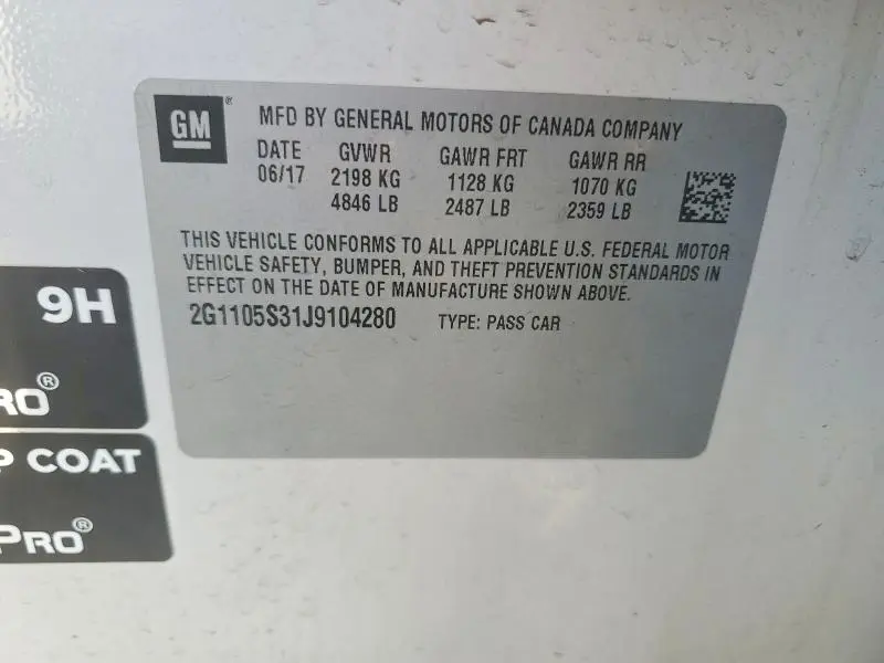 2018 CHEVROLET IMPALA LT  