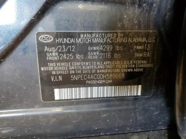 2013 HYUNDAI SONATA SE  