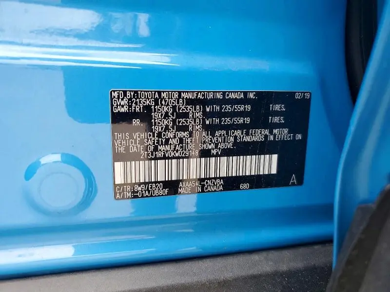 2019 TOYOTA RAV4 ADVENTURE  