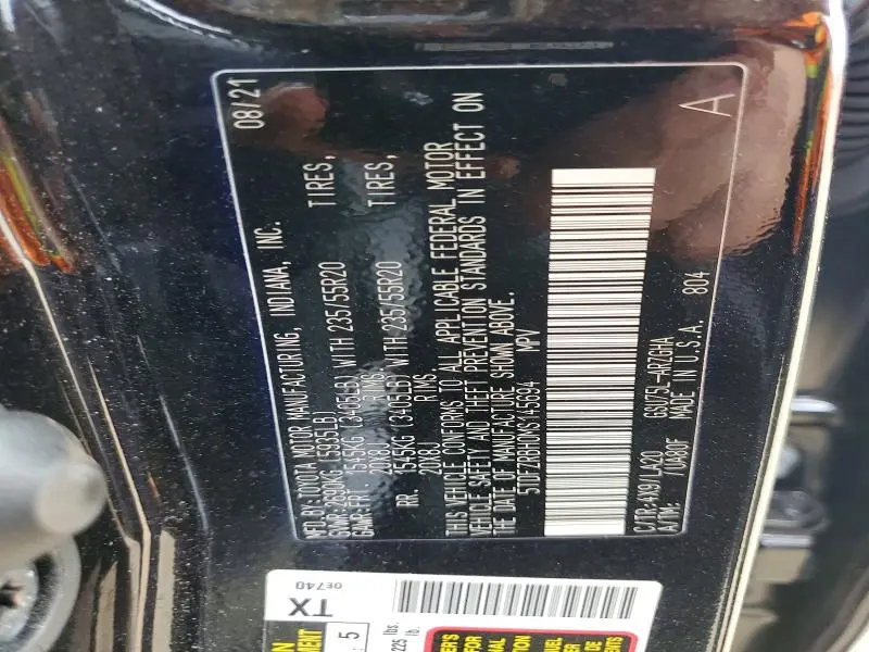 2021 TOYOTA HIGHLANDER PLATINUM  