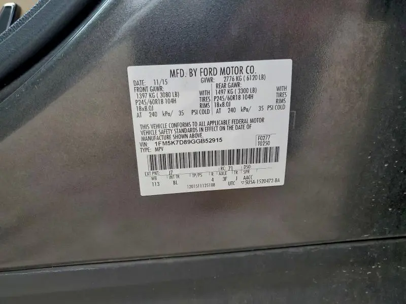 2016 FORD EXPLORER XLT  
