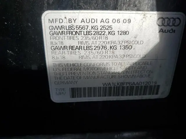 2010 AUDI Q5 PREMIUM PLUS  