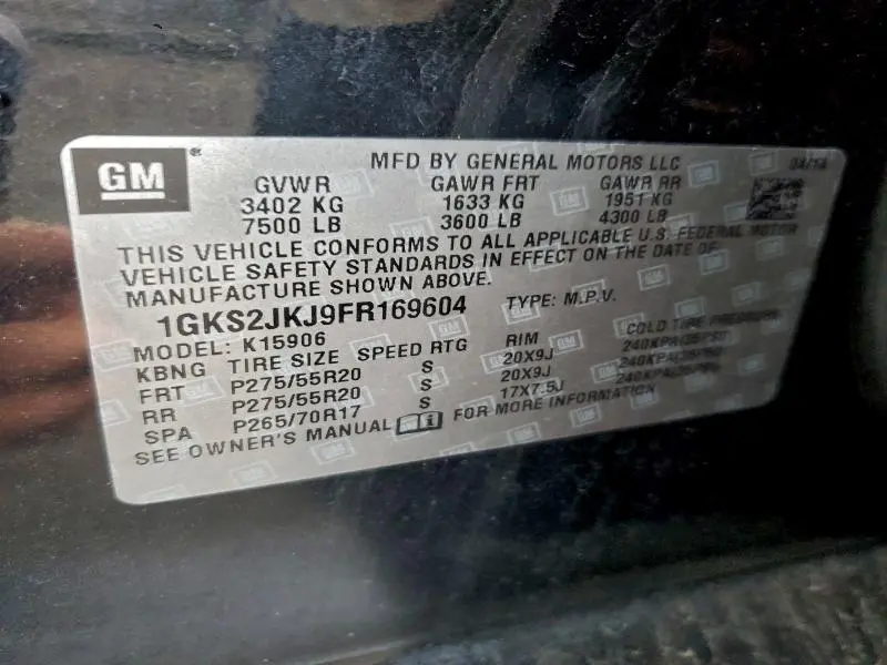 2015 GMC YUKON XL DENALI  